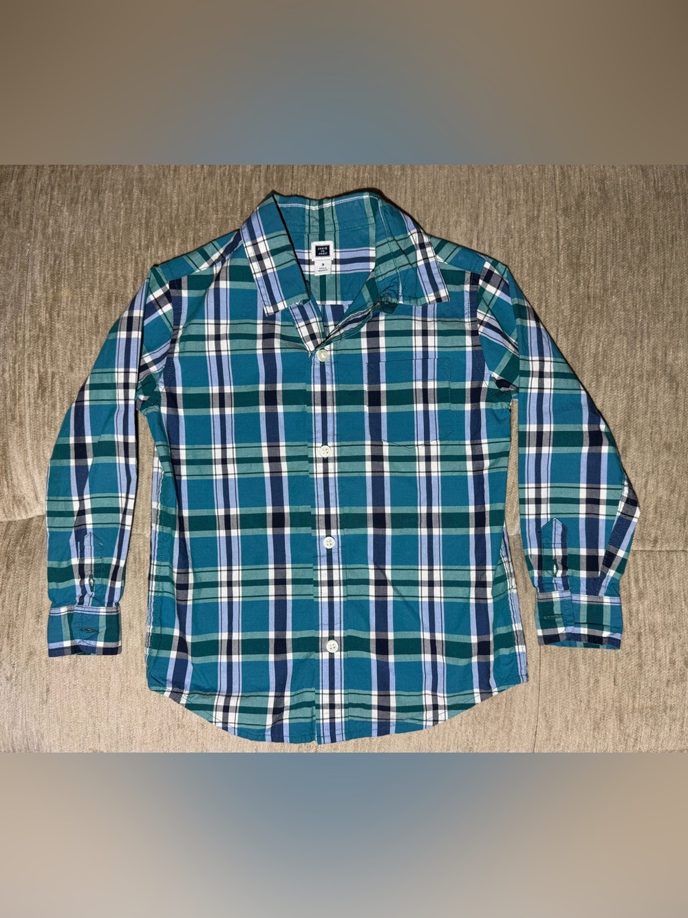 Janie and Jack Plaid Button Down Dress Shirt 3T